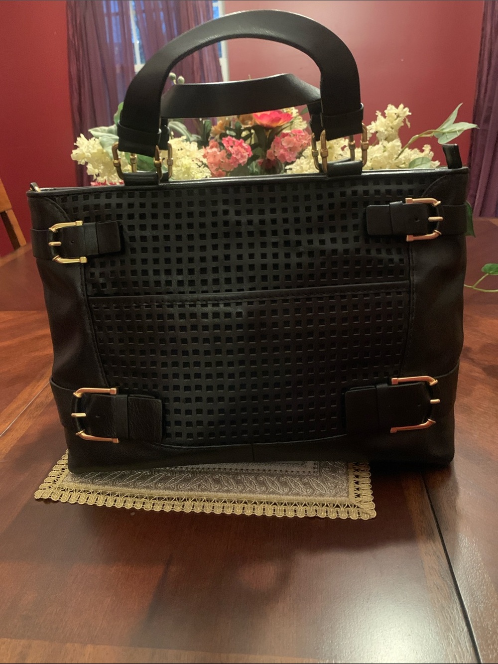 MICHAEL Michael Kors Black Tote with Gold-Tone Hardware